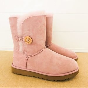 UGG Pink Crystal Bailey Button II Boots